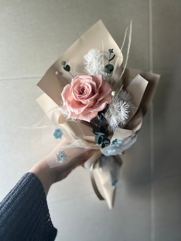 特大玫瑰永生花束 單支花束 恆星花 乾燥花 生日花束 告白 情人節