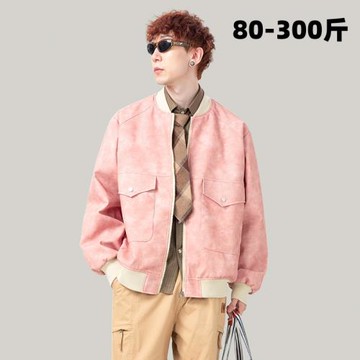超大號棒球服皮夾克男裝秋冬季防風防水工裝外套胖子加肥加大寬松
