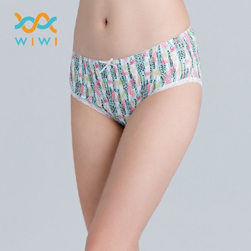【WIWI】叢林豹遠紅外線抑菌經典中腰內褲(奶昔綠 女M-2XL)0.82遠紅外線 抑菌內褲 吸濕排汗 保濕柔膚