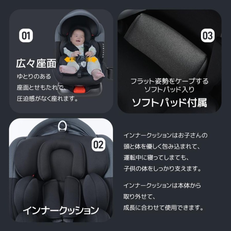 チャイルドシート ISOFIX 新生児 0歳〜10歳 360度回転式 ジュニアシート 調節可能 洗える キャノピー付き 取付け簡単 軽量 出産祝い  一年保証 送料無料 | LINEブランドカタログ