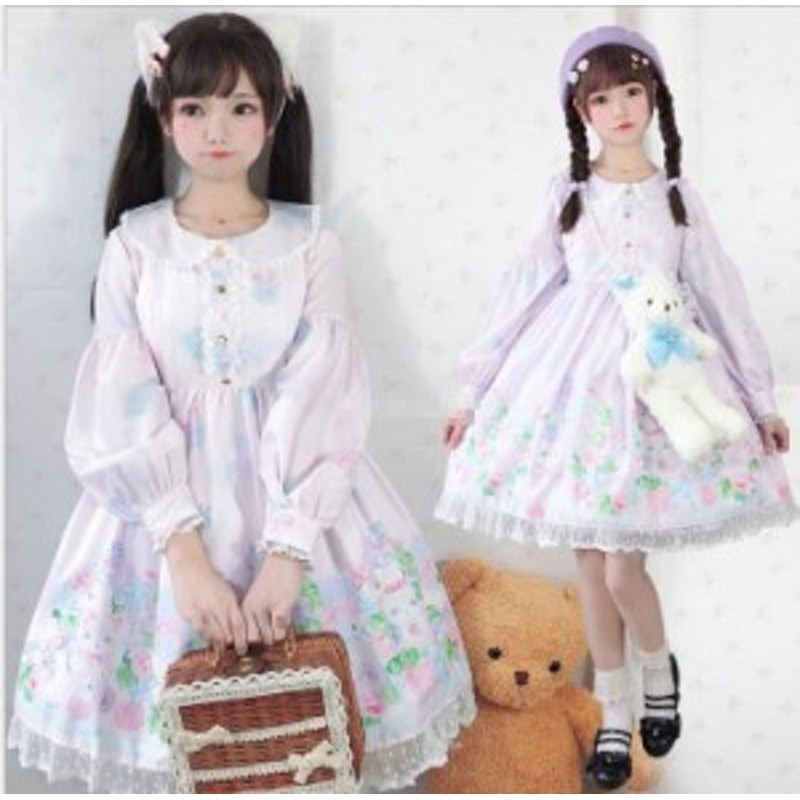 ロリータ服 コスプレ仮装 キャミソールワンピース 洋服 Opドレス ゴスロリ 森ガール かわいい Lolita 茶会学園祭文化祭 ハロウィーン 2点 通販 Lineポイント最大1 0 Get Lineショッピング