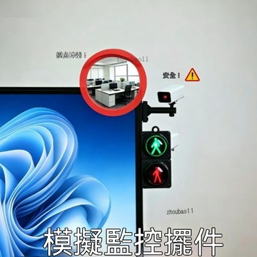 有貨在臺🚀七天鑒賞 🚀創意有趣搞怪辦公室桌面擺件 仿真監控攝像頭擺件 工位電腦顯示器屏幕裝飾品 紅綠燈裝飾擺件