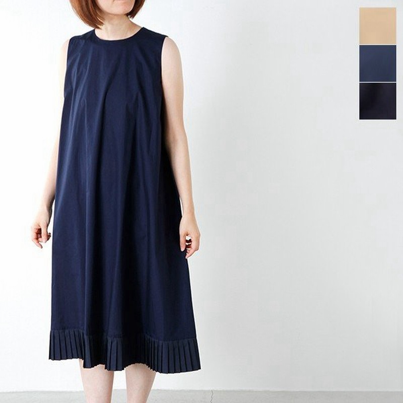 Mizuiro Ind ミズイロインド ノースリーブ フレアプリーツヘムワンピース 1 レディース 通販 Lineポイント最大0 5 Get Lineショッピング