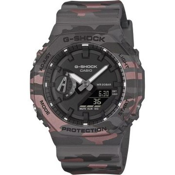CASIO 卡西歐 G-SHOCK 野戰迷彩 雙顯 抗震 防水 GA-2100CM-8A