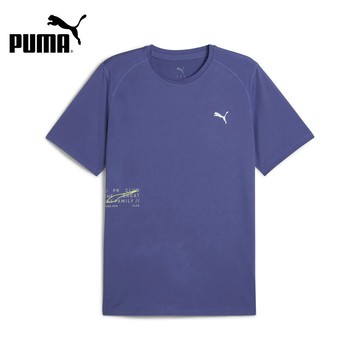 【PUMA】 跑步系列圖樣Mesh短袖T恤(M)_男性_52663146__歐規｜官方直營