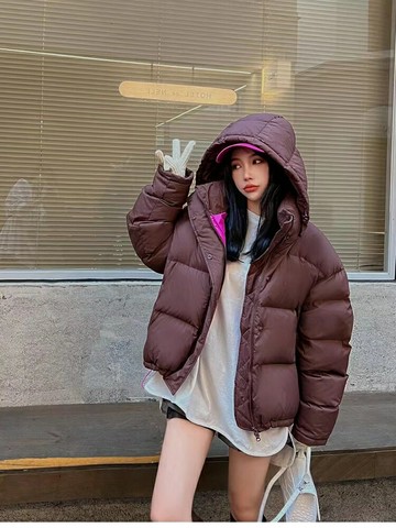 女士服裝白鴨絨羽絨服中長款加厚寬版面包服潮流服飾【木屋雜貨】