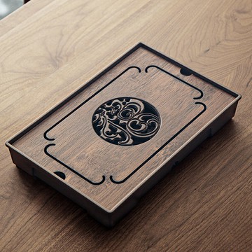 茶盤創意功夫茶具小型瀝水茶臺家用竹制新中式儲水式干泡托盤茶海