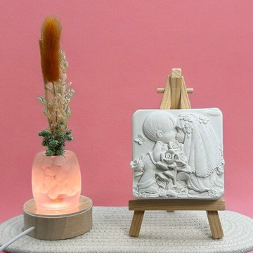 新品 水晶永生花 香氛燈組  甜蜜新婚  香氛情境式夜燈組合