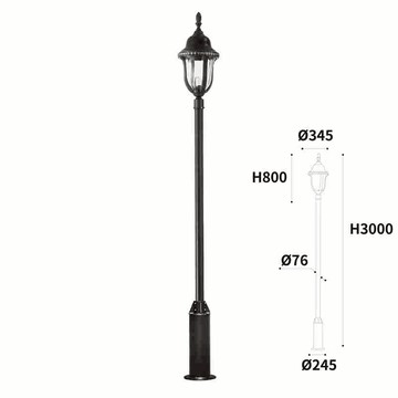 300CM景觀路燈 L10-50-1531