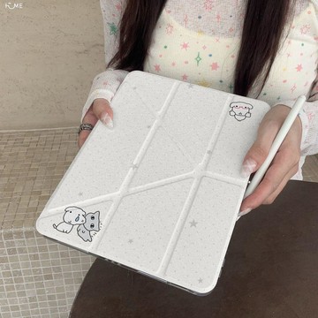 情侶小狗適用ipad11保護套air876新款ipad10帶筆槽11寸防彎休眠