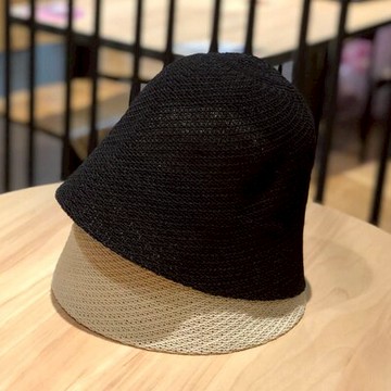 潮牌春夏純色鏤空針織水桶漁夫帽子女百搭夏季透氣防曬遮臉盆帽潮