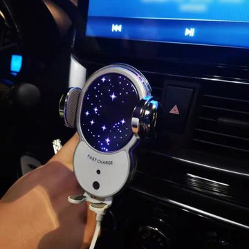 &全自動感應車載手機支架汽車無線充電器車內出風口車上支撐導航@