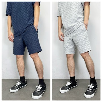 【New START精品服飾-員林】現貨 Michael Kors MK 植絨滿版字母 短褲 棉褲 休閒短褲