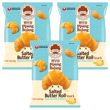 NONGSHIM 農心 麵包部長 奶油鹽可頌造型餅乾  55g  3包