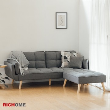 RICHOME 荳芙三人沙發床組W214xD83xH79CM