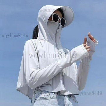 夏季防紫外線遮陽帽騎車防曬帽遮臉面紗太陽帽防曬面罩神器 夏季騎車遮臉防曬衣 機車防曬衣 連帽防曬衣 防曬罩衫 防晒外套