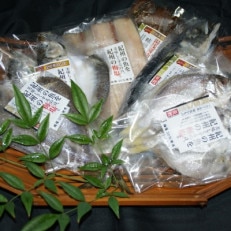 和歌山の近海でとれた新鮮魚の梅塩干物と湯浅醤油みりん干し6品種10尾入りの詰め合わせ