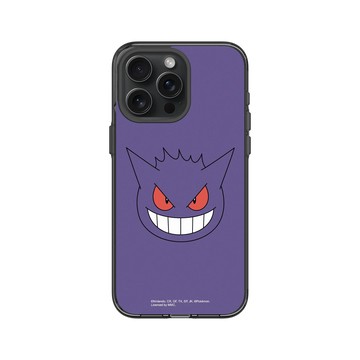iPhone 15 Pro Max Clear 酷墨灰 - 寶可夢 Pokemon - 大臉系列-耿鬼