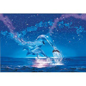 【拼圖貓】HM - 海豚系列-星座 台灣製 1000片夜光拼圖 HM1000-152