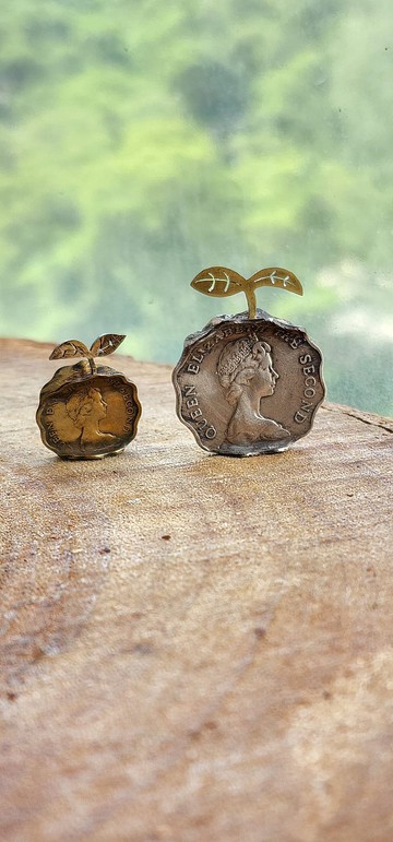 硬幣改造擺設 (不屈大草)