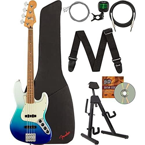 フェンダーPlayer Plus Jazz Bass Belair Blue Bundle with Gig Bag, Stand, Cable,