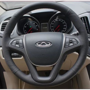 奇瑞瑞虎5 瑞虎3 瑞虎8艾瑞澤7 5 M7專用真皮手縫方向盤套