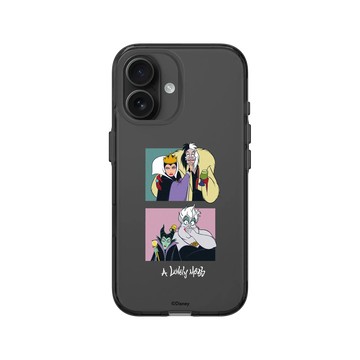 iPhone 16 Clear (相機按鈕) 酷墨灰 - Disney Villains - 可愛混亂