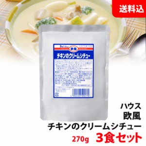 送料無料  ハウス 欧風チキン クリームシチュー 3食セット 業務用 レトルト お試しセット メール便