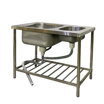 LANDER 304不鏽鋼營業用雙水槽(水槽加深/容量加大/溢水孔)-台灣製造/工廠直營
