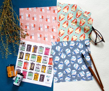 水彩治癒 底片 眼鏡布 / 擦拭布 / 萬用布 - 一套四款 (套裝B)