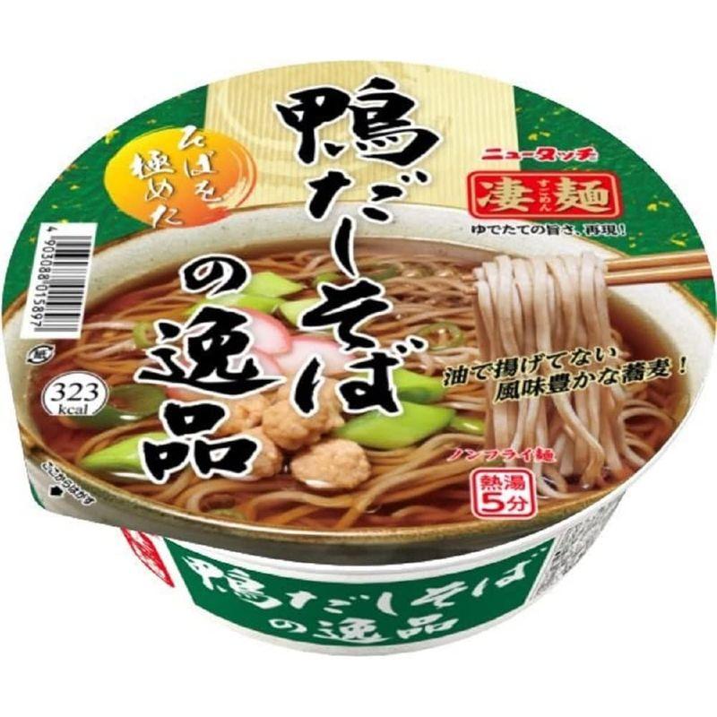 ヤマダイ ニュータッチ 凄麺 鴨だしそばの逸品 117g ×12個