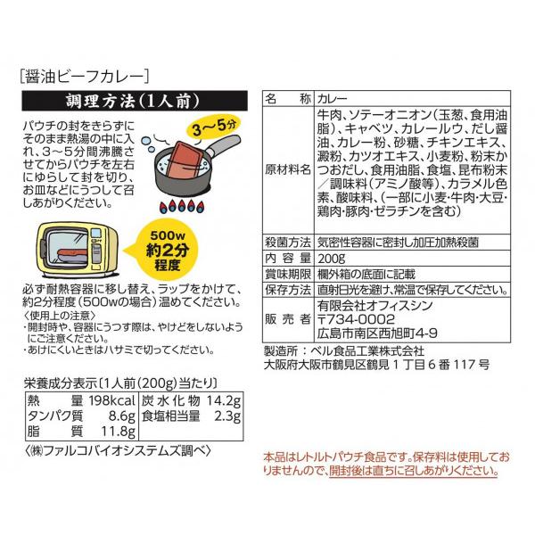 ご当地カレー 広島酒屋の瀬戸内牛カレー＆川中醤油天然かけ醤油ビーフカレー 各5食セット