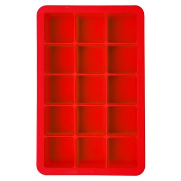 JOW BUY 蕉蕉購物 食品級矽膠15格製冰盒  格冰格紅色  1個  190 x 120 x 30 mm
