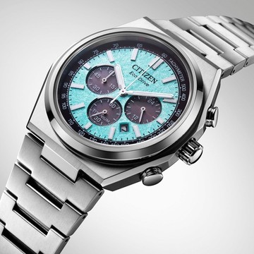 CITIZEN_星辰 GENTS 湖水綠光動能超級鈦碼錶計時腕錶CA4610-85M