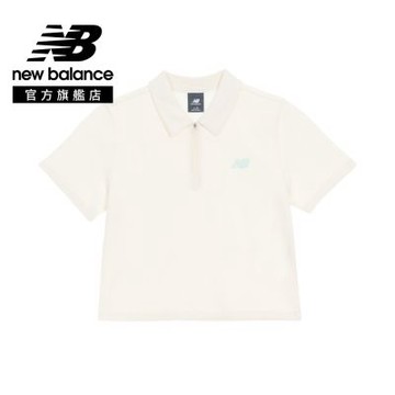 【New Balance】Polo衫短袖上衣_女性_米杏色_WT6192PECIC