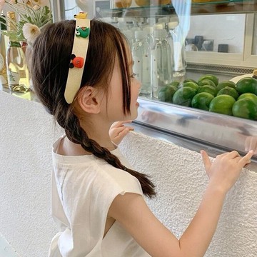 兒童魔術貼發箍夏季頭飾劉海貼碎發神器發帶發夾發卡女童發飾發帖