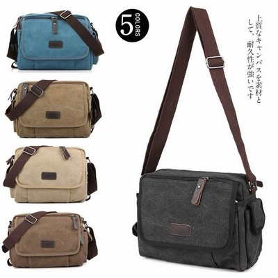 ショルダーバッグ メンズ 斜めがけバッグ 肩がけ ミリタリー 2way ショルダー 帆布 キャンバス カジュアル ズック カバン 大容量 通勤 通学