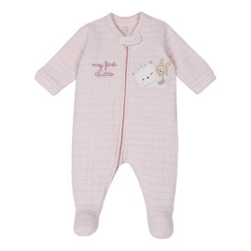 粉彩-方形夾棉前開兔裝-貓咪 C