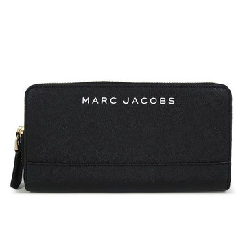 MARC JACOBS 黑色防刮皮革ㄇ型拉鍊長夾