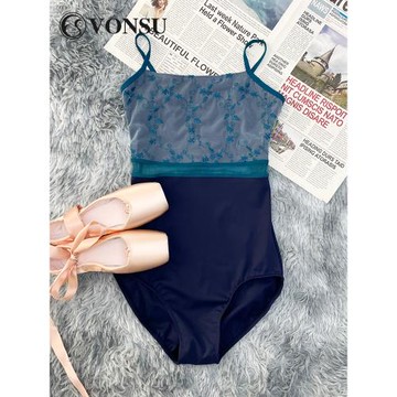 vonsu梵舒芭蕾舞練功服網紗舞蹈服新款練功服舞蹈服成人體操服