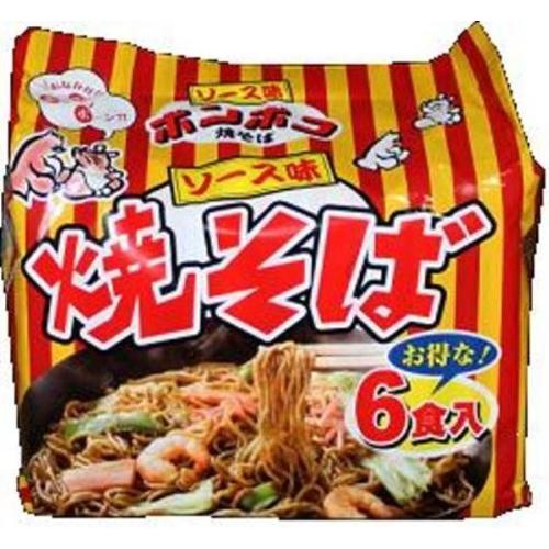 山本製粉 ポンポコ焼そばソース味 6食パック*6個