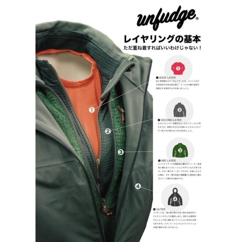 unfudge】アンファッジ 21-22 High Loft Fleece Jacket ミッドレイヤー