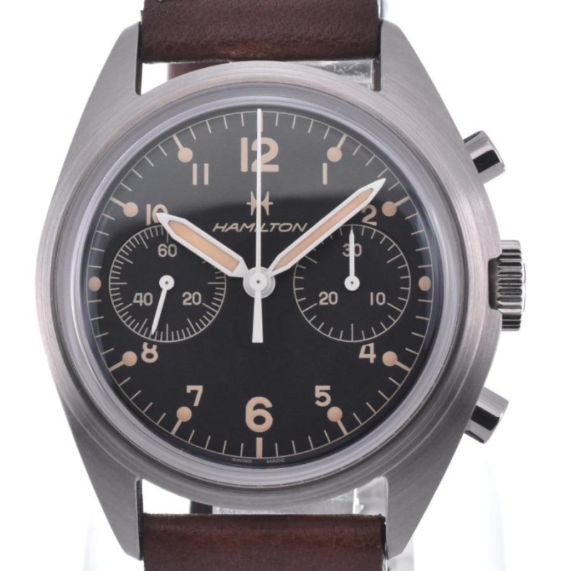 △ ☆極美品☆保証書付 【HAMILTON】ハミルトン カーキ アビエーション  