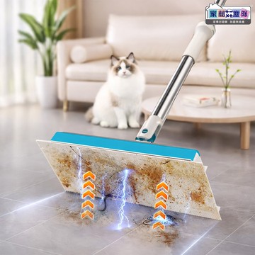 【家簡塵除】加寬加長版 萬用夾布拖把