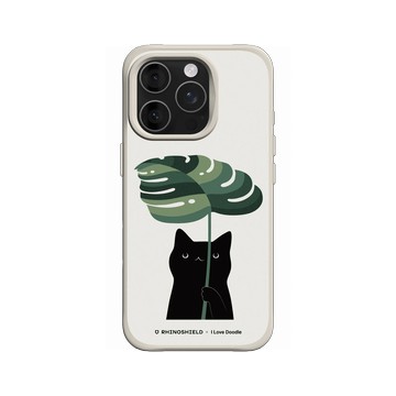 iPhone 16 Pro SolidX 貝殼灰 - ilovedoodle (Lim Heng Swee) - Cat and Plant - Umbrella