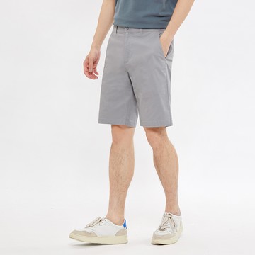 Hang Ten- 經典斜紋布開扣短褲-男(銀灰)