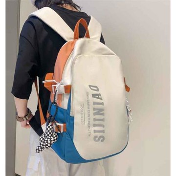 日系ins書包女簡約休閑大容量雙肩包男高中生初中學生電腦背包潮