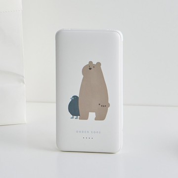 來點動物烏鴉與棕熊雙線快充10000mAh行動電源