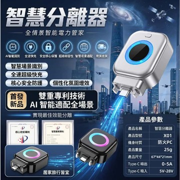 【免費試用30天-保固一年】松禾SONGH  滿電智慧分離器 充電自拔器 滿電分離器 自動切斷電源 防過充 140W快充