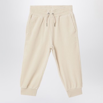 White velvet sweatpants